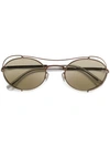 Mykita X Maison Margiela Round Shaped Sunglasses In Metallic