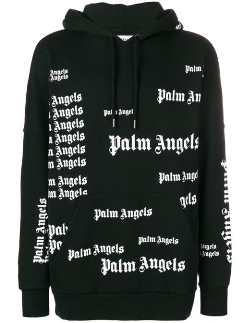 palm angels all over logo hoodie