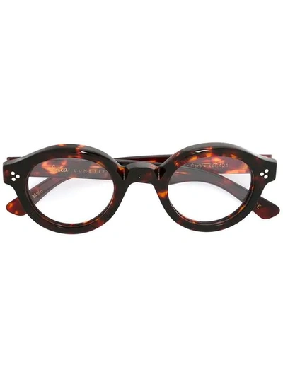 Lesca 'corbs' Tortoiseshell Glasses