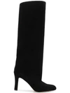 Manolo Blahnik High Ankle Boots In Black