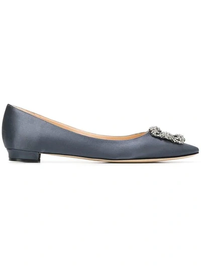 Manolo Blahnik Hangisiflat Classic Loafers - Blue