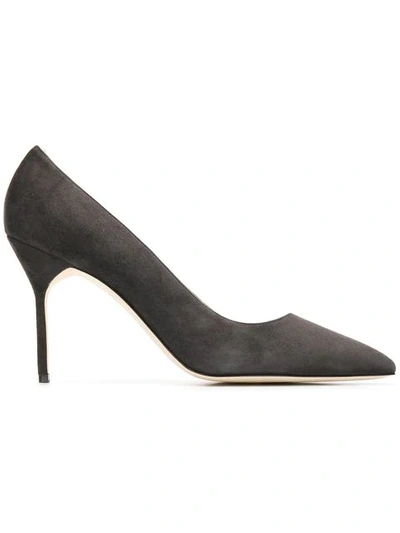 Manolo Blahnik Bb Classy Pointed Toe Pumps In Grey