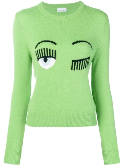 Chiara Ferragni Wink Sweater - Green