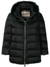 Herno Fur Collar Puffer Jacket - Black