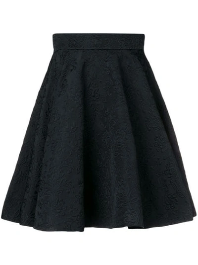 Dolce & Gabbana Jacquard Pleated Skirt - Black