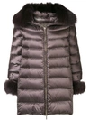 Hetregò Fur-trimmed Down Coat - Grey