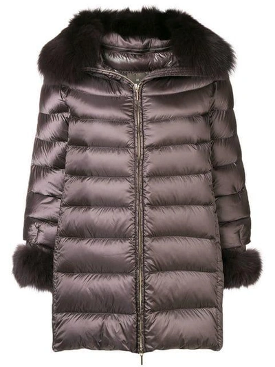 Hetregò Fur-trimmed Down Coat - Grey