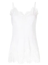 Gold Hawk Lace Trim Camisole Vest In White