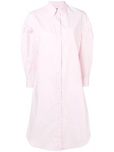 Simone Rocha Pinstriped Shirt Dress - White