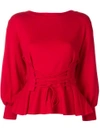 Jovonna Jen Corset Detail Jumper - Red