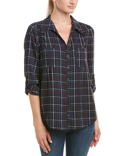 Joie Plaid Top In Blue