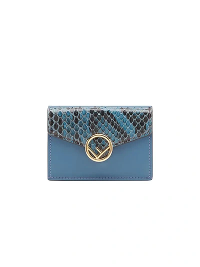 Fendi F Is  Tri-fold Wallet - Blue