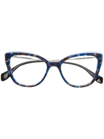 Miu Miu Cat Eye Glasses In Blue