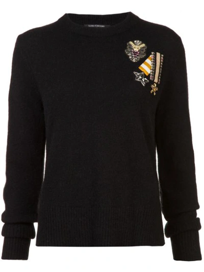 Luisa Cerano Embellished Sweater - Black