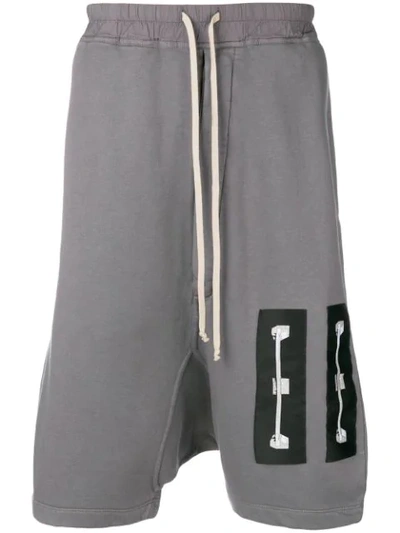 Rick Owens Drkshdw Drawstring Drop-crotch Shorts - Grey