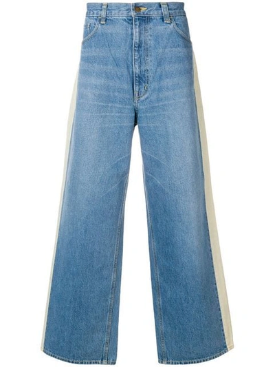 Facetasm Wide Denim Pants In Blue