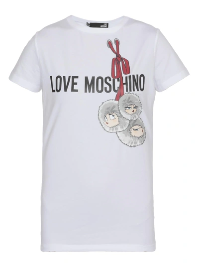 Love Moschino Cotton T-shirt In White