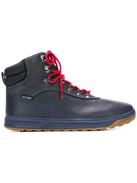 navy blue polo boots