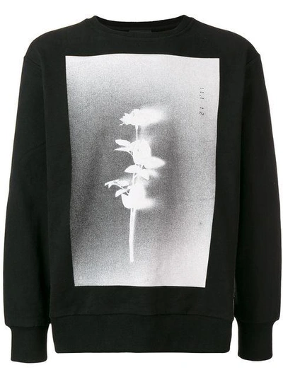 Upww Reflective Back Print Sweatshirt In Black