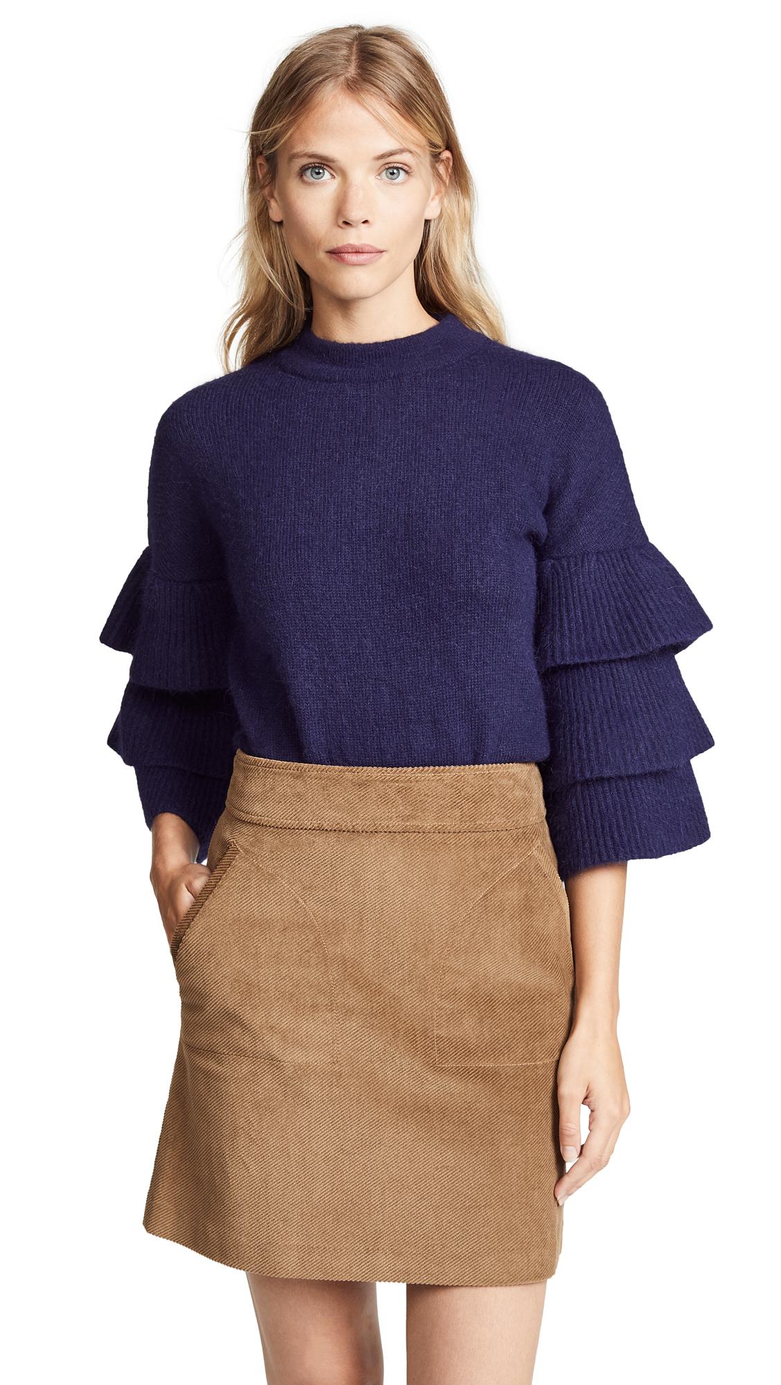 endless rose ruffle sleeve sweater