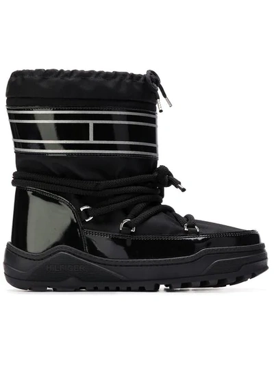 Tommy Hilfiger Pvc Trim Snow Boots In Blue