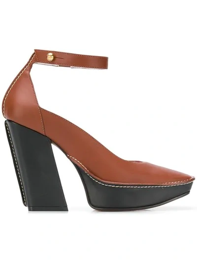 Givenchy High Wedge Sandals In Brown