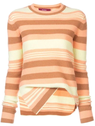 Sies Marjan Asymmetric Striped Jumper In Multicolour