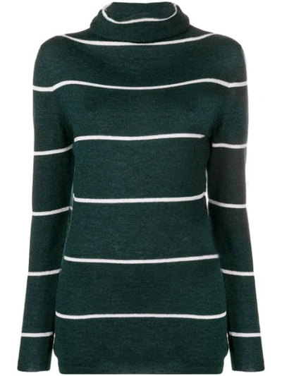 Les Copains Striped Sweater In Black