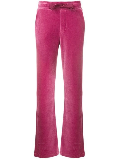 Moncler Brand Track Trousers In Pink