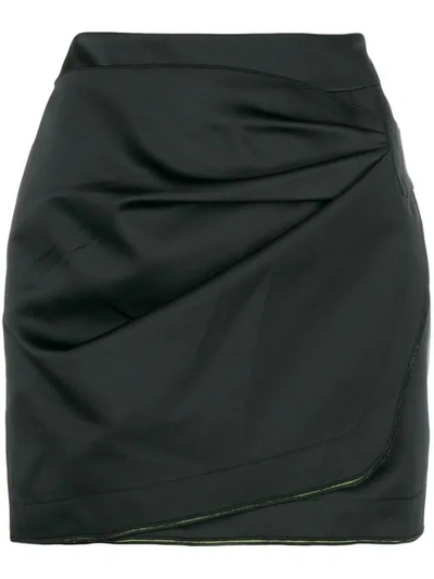 N°21 Wrap Front Mini Skirt In Black