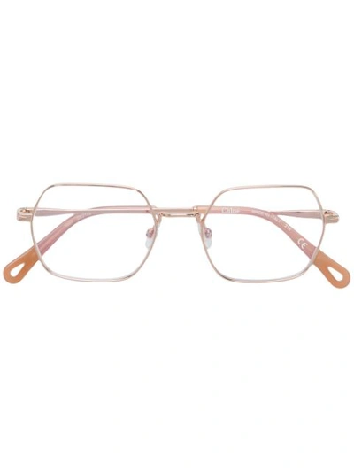 Chloé Eyewear Geometric-shaped Glasses - Metallic