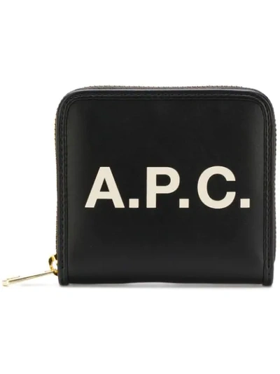Apc A.p.c. Morgane Compact Wallet - Black In Lzz Noir