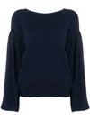 Allude Flared Sleeves Jumper - Blue