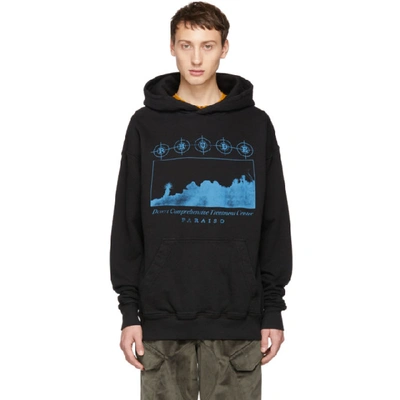 Rhude Oversized Printed Oopback Cotton-jersey Hoodie - Black