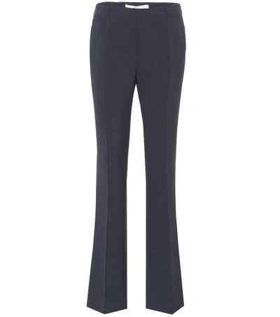 Victoria Victoria Beckham Wool-blend Flared Pant In Blue