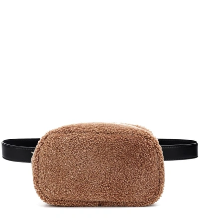 The Row Shearling Belt Bag In Brown