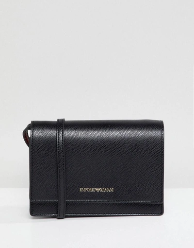 Emporio Armani Mini Box Crossbody Bag - Black