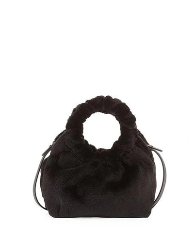 The Row Double Circle Small Handle Bag In Black