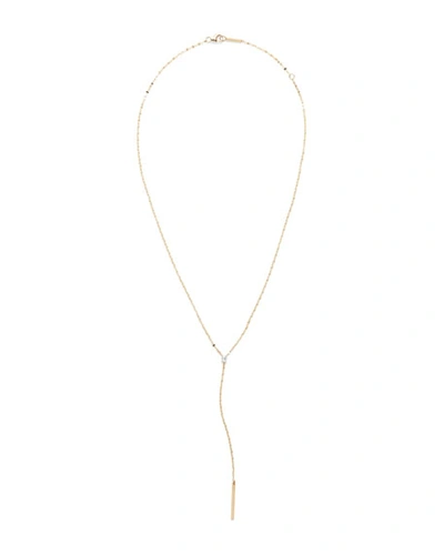 Lana 14k Gold Emerald Diamond Y-drop Necklace