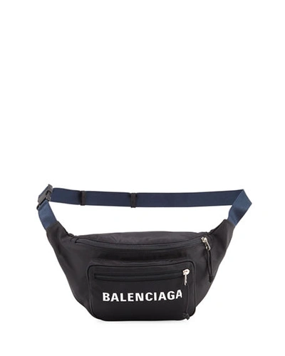Balenciaga Wheel Canvas Belt Fanny Pack Bag With Logo