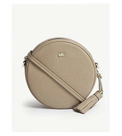 Michael Michael Kors Canteen Medium Grained Leather Cross-body Bag In Truffle