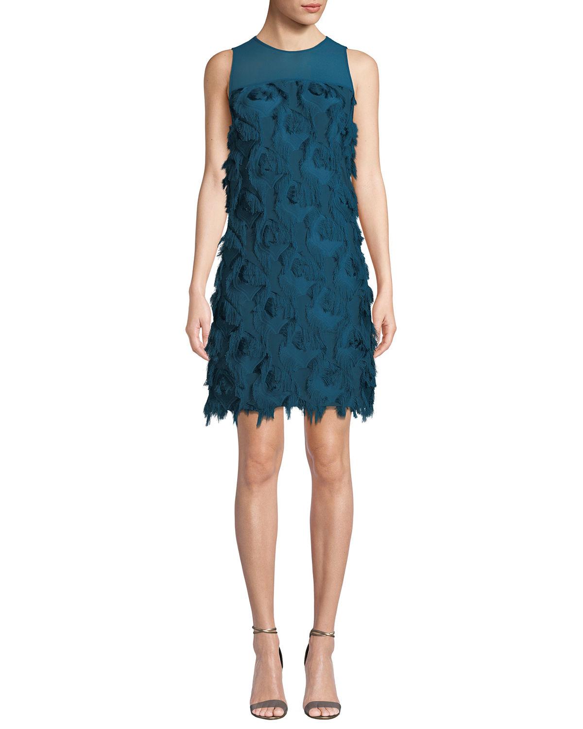 michael kors luxe teal dress