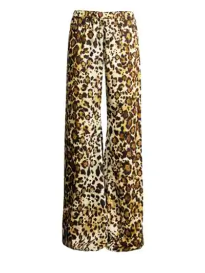 Alexis Ordell Leopard-print Flare-leg Pants In Animal Print