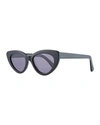 Illesteva Women's Pamela Cat Eye Sunglasses, 53mm In Black/gray