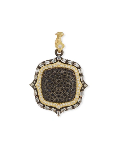 Armenta Old World Two-tone Diamond & Black Sapphire Pendant Enhancer In Gold