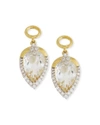 Jude Frances 18k Gold Provence Delicate Topaz Pear Earring Charms