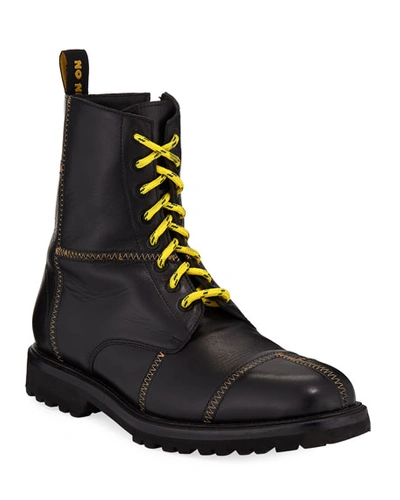 Ovadia & Sons Men's Panic Leather Combat Boots