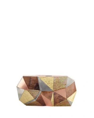 Rafe Vivienne Faceted Shell Minaudiere Clutch Bag In Pink
