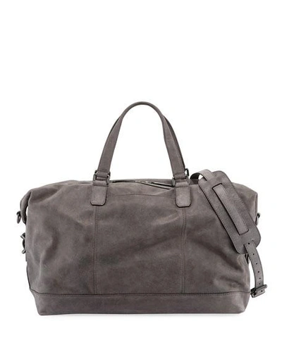 Frye Men's Oliver Leather Overnight Bag In Slate