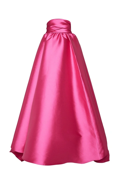 Brandon Maxwell Tie-back Ball Skirt In Pink